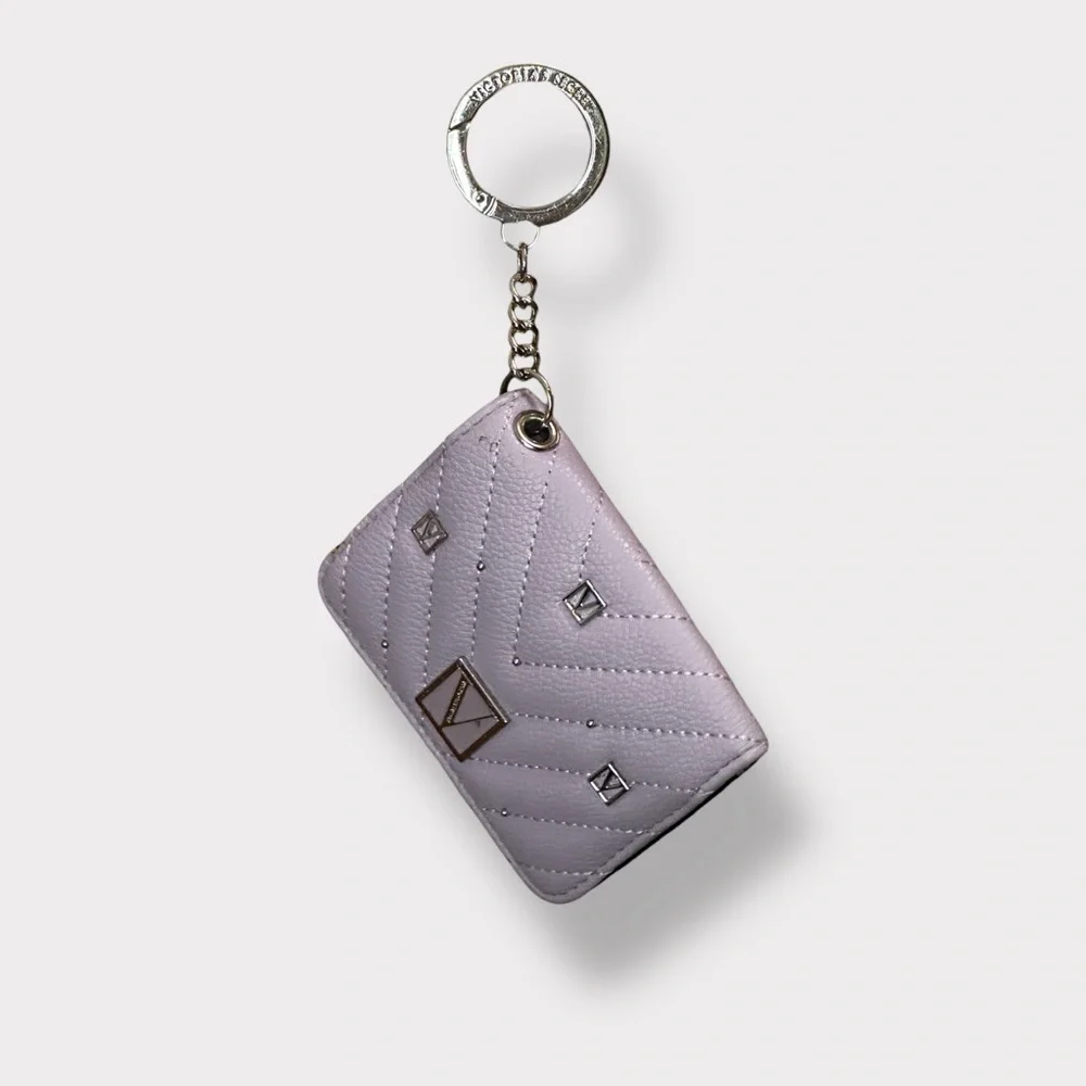Victoria's Secret Quilted Mini Wallet Pink with Silver Hardware - Picture 3 of 4
